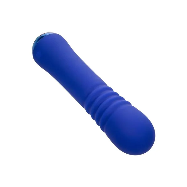 Thicc Chubby Thrusting Rechargeable Silicone Vibrator – Purple