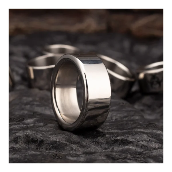 Thick or Thin Smooth Mirror Polished Metal Stainless Steel Cock Ring