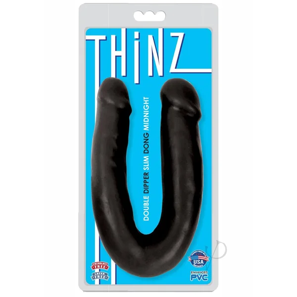 Thinz Double Dipper Slim Double Dong - Black