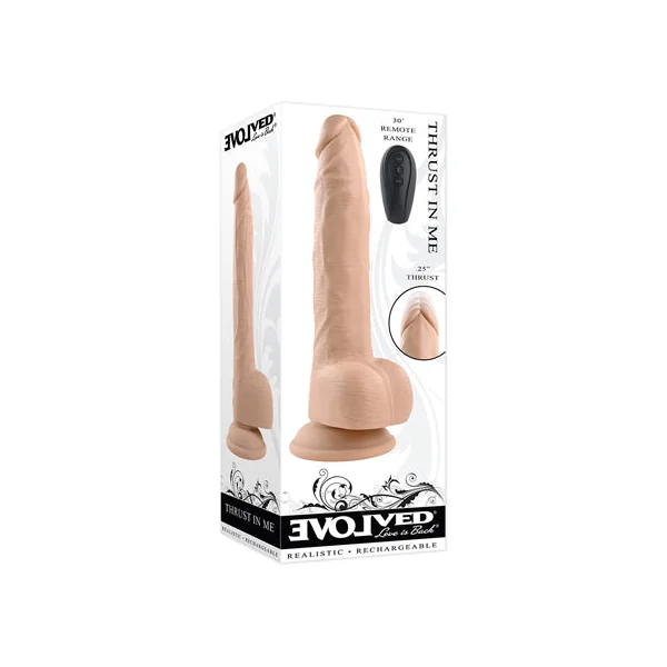 Thrust In Me Thrusting Vibrating 9.25 in. Silicone Dildo - All Colors