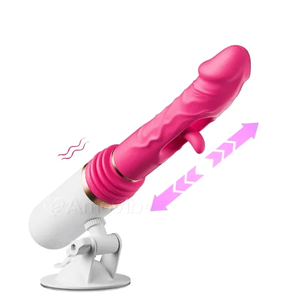 Thrusting Dildo Vibrator with Flapping & Vibrating Patterns(Suction Base Included)