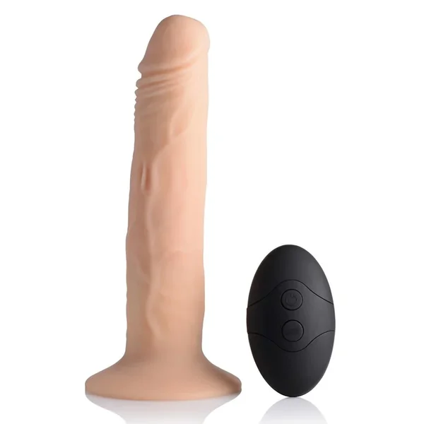 Thump It Rechargeable Silicone Thumping (Medium) 7.5in Dildo with Remote Control