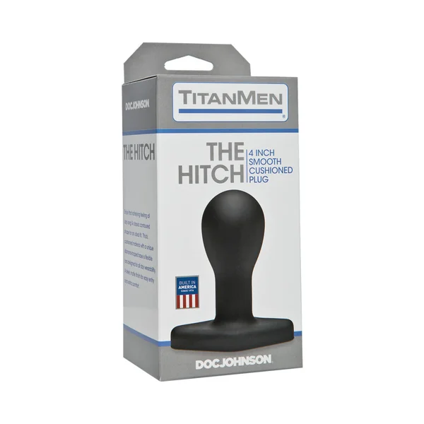 TitanMen The Hitch Smooth Cushioned Anal Plug - Black