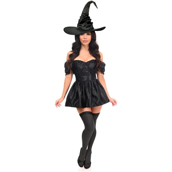 Top Drawer 3 PC Black Witch Corset Costume