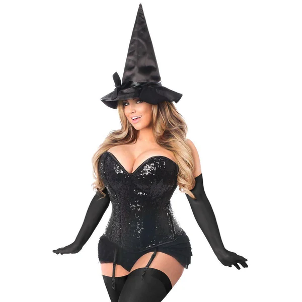 Top Drawer 4 PC Sequin Witch Corset Costume