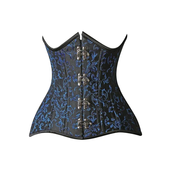 Top Drawer CURVY Brocade Double Steel Boned Under Bust Corset