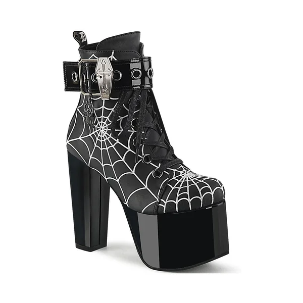 TORMENT-51 Ankle Boot | Black Faux Leather