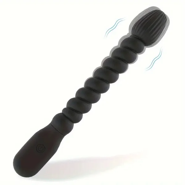 TPR Electric Pull Bead Anal Plug 10 Frequency Vibration Massage Stick
