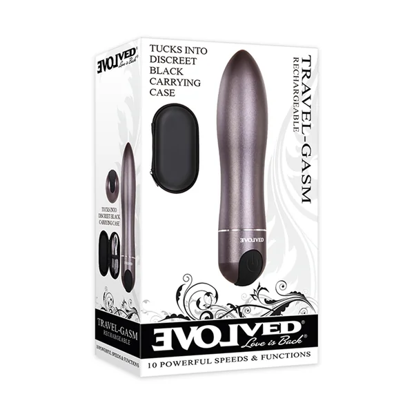 Travel Gasm Gun Metal Rechargeable Bullet Vibrator