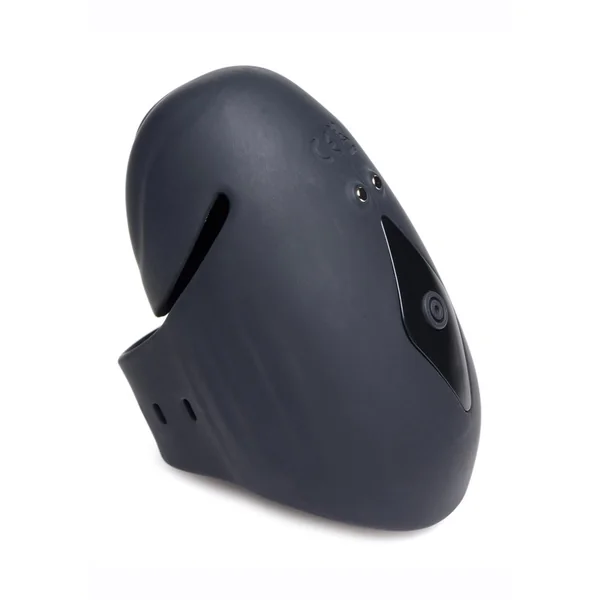 Trinity Men 8X Vibrating Silicone Rechargeable Penis Sleeve - Black