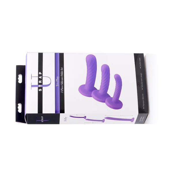 Tri-Play 3 Piece Silicone Dildo Set
