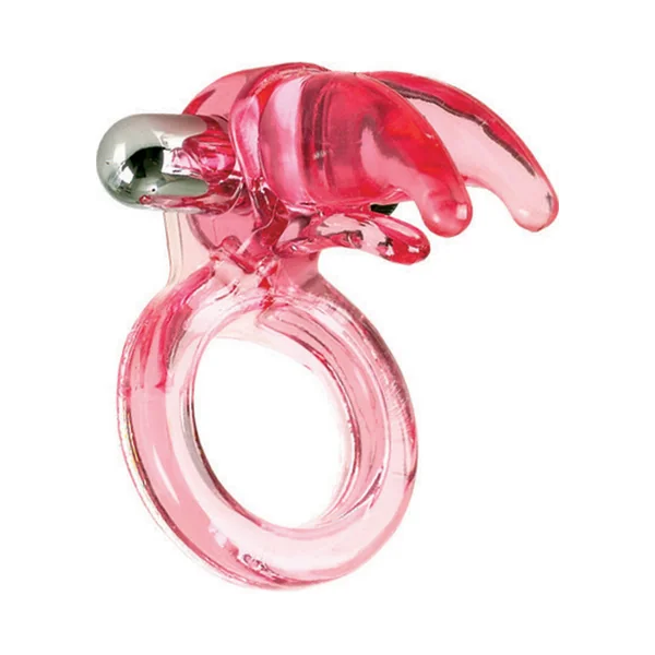 Triple Clit Flicker Cock Ring Red