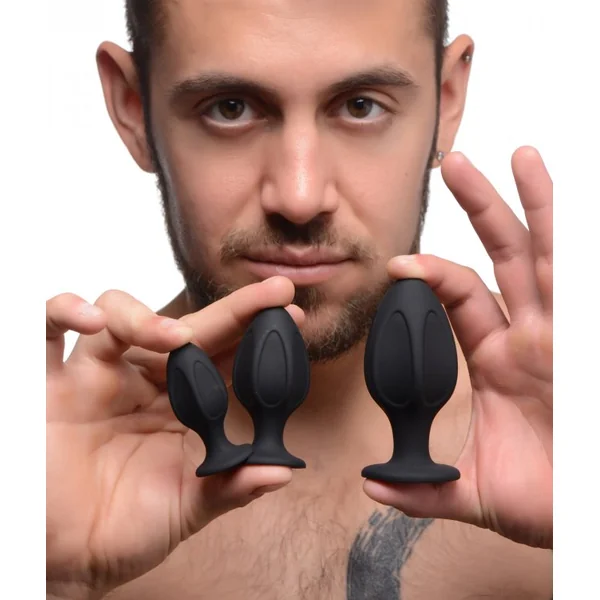 Triple Juicers Silicone Anal Trainer Set Butt Plugs For Beginners