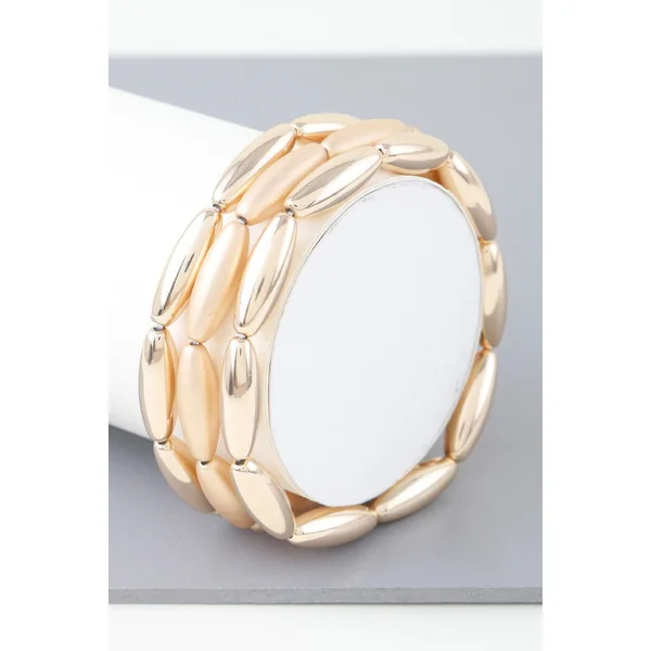 Triple Wide Beaded Cuff Bracelet