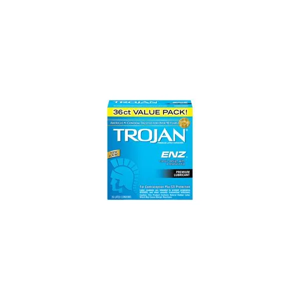 Trojan ENZ Lubricated Latex Condoms 36 Pack