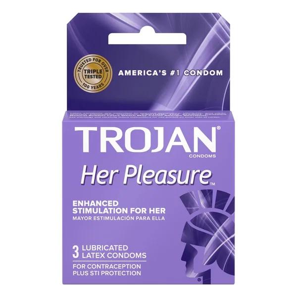 Trojan Her Pleasure Sensations Condom Lubricated