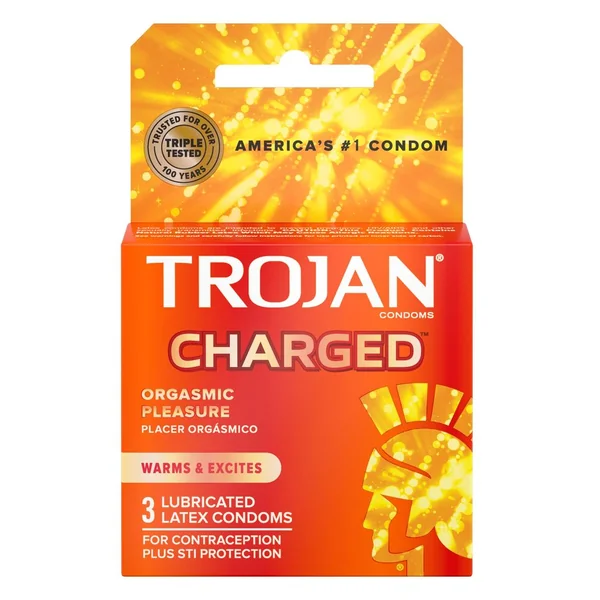 Trojan Intensified Charged Orgasmic Pleasure Condoms