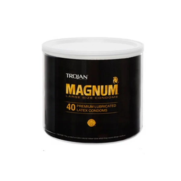 Trojan Magnum 40 Premium Lubricated Latex Condoms Large Size Condoms