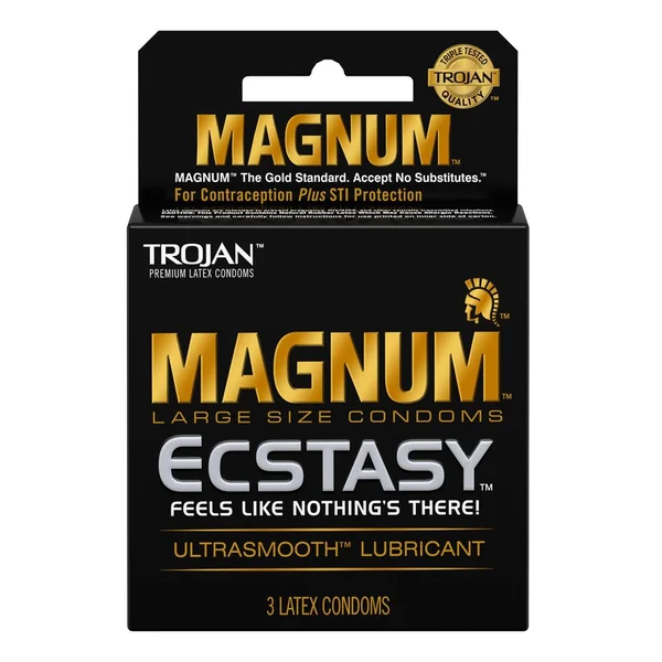 Trojan Magnum Ecstasy Ultra Smooth Lubricated Latex Condoms