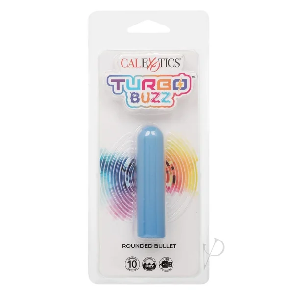 Turbo Buzz Rechargeable Rounded Bullet - Blue
