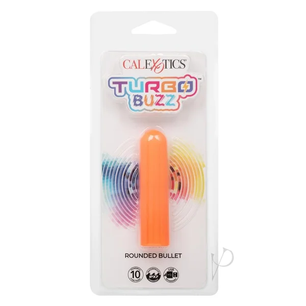Turbo Buzz Rechargeable Rounded Bullet - Orange