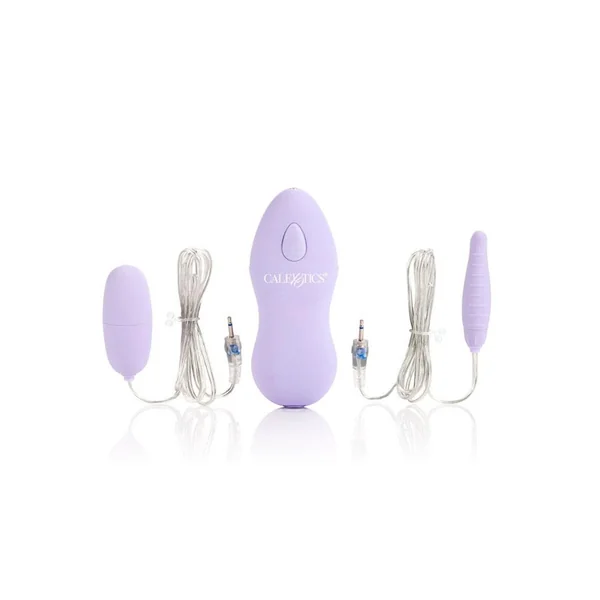 Twin Pleasure Pak Interchangeable Magic Bullet And Slimline Textured Delight Soft Rubber Cote Purple