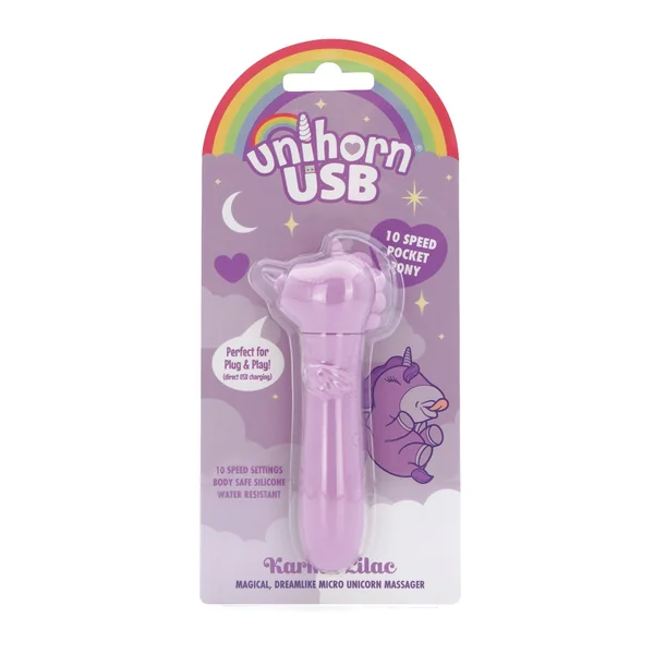 Unihorn Karma Lilac Rechargeable Silicone USB Bullet - Lavender