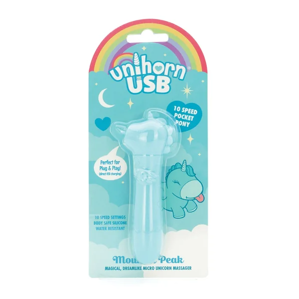 Unihorn Mount`n Peak Rechargeable Silicone USB Bullet - Blue