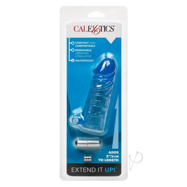 Up Extend it Up Vibrating Extension Sleeve 5in - Blue