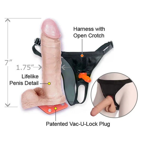 Vac U Lock Ultra Strap On Harness Kit 2 With UR 3 Dildo
