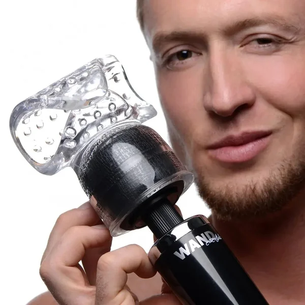 Vibra-Stroke Male Masturbator Wand Attachment Sex Toy for Men