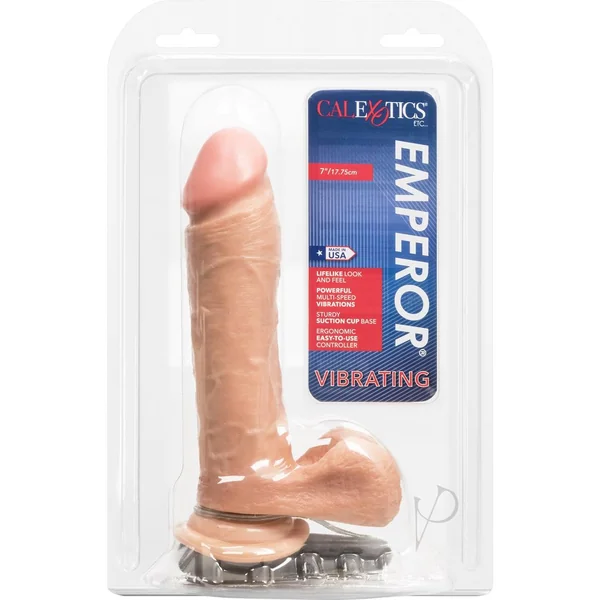 Vibrating Emperor Realistic Suction Cup Dildo 8 Inch