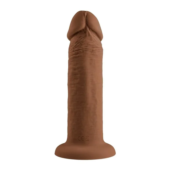 Vibrating Rechargeable Silicone Dildo 6in – Caramel