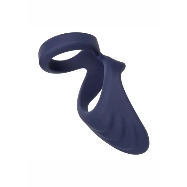 Viceroy Perineum Dual Ring Silicone Cock Ring – Blue