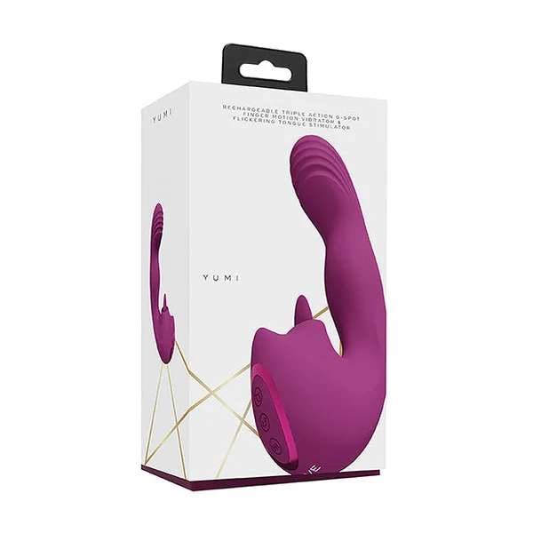 Vive YUMI Rechargeable Silicone Triple Motor G-Spot Finger Motion Vibrator - Pink