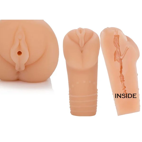 Vivid Raw Double Dip Dual Stroker Masturbation Sleeve Ivory 6.25 Inch