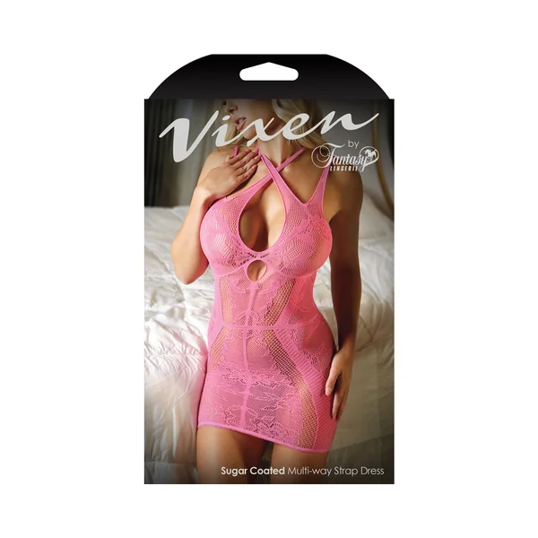 Vixen Sugar Coated Multi-way Strap Dress Pink O/s