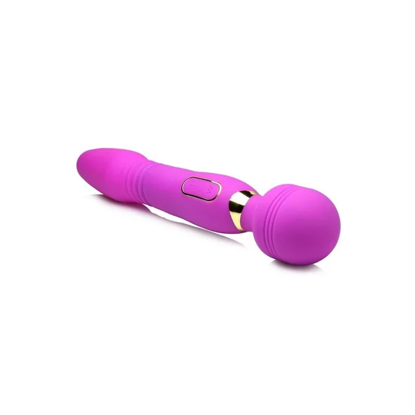 Wand Essential Ultra Thrust-Her Deluxe Rechargeable Silicone Thrusting and Vibrating Wand – Purple