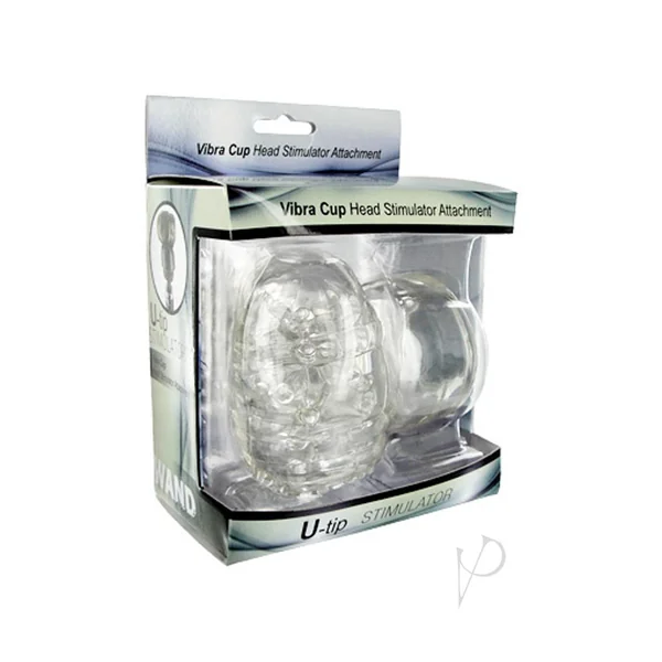 Wand Essentials Vibra Cup U-Tip Stimulator Attachment - Clear