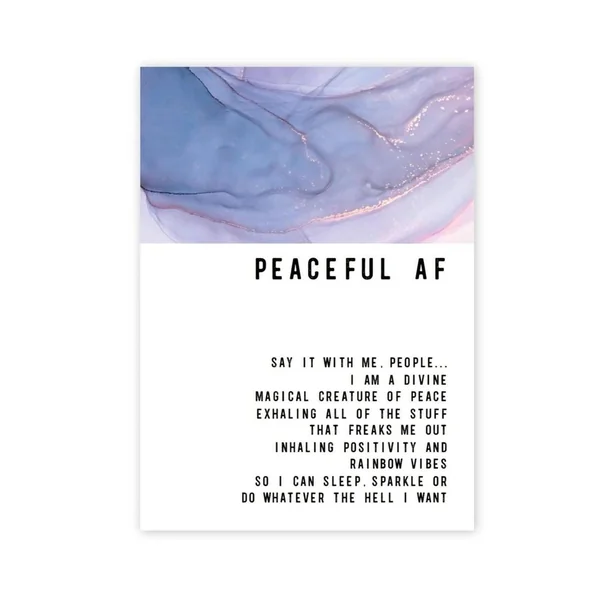 Warm Human Peaceful AF Greeting Card