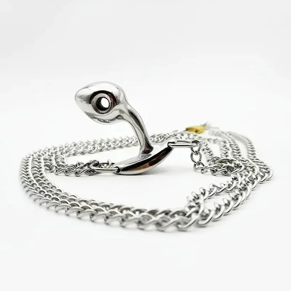 Wearable Iron Underwear With Metal Anal Plug For Posterior Massage