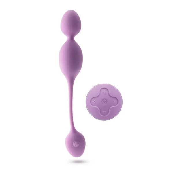 Wellness Raine Rechargeable Silicone Vibrating Kegel Ball with Remote Control – Lilac