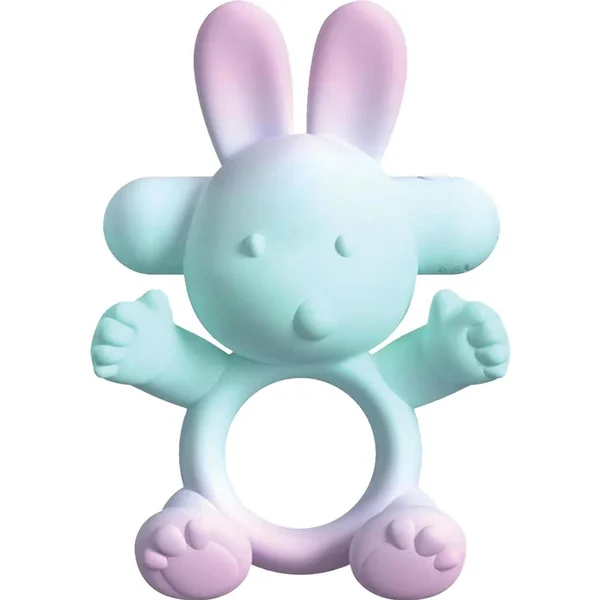 Wet Dreams Buzzy Bunny Rechargeable Silicone Cock Ring - Multicolor