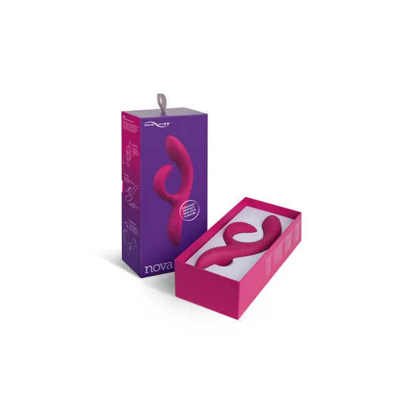 We-Vibe Nova 2 Rechargeable Flexible Silicone Rabbit Vibrator, Pink