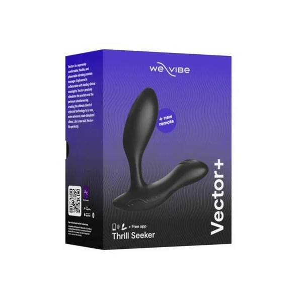 We-Vibe Vector+ Rechargeable Silicone Vibrating Prostate Massager with Remote Control