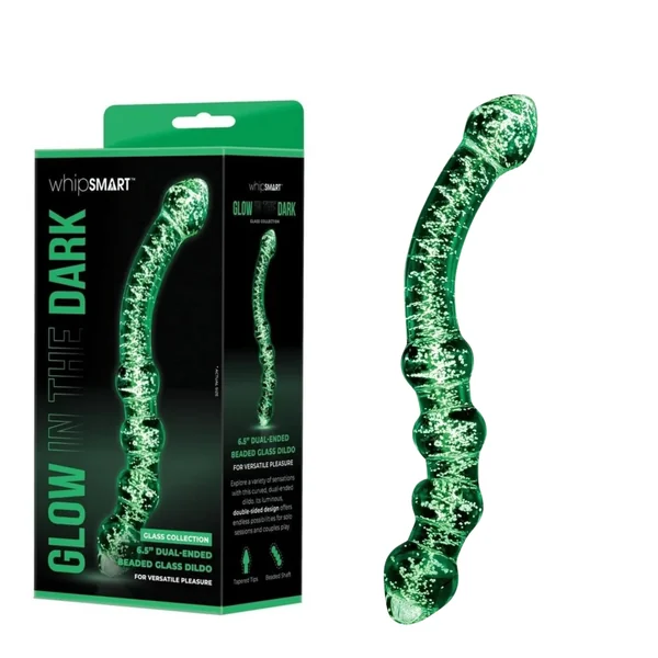 Whipsmart Dual-Ended Bead G-Spot and P-Spot Stimulator 6.5-inch Glass Dildo