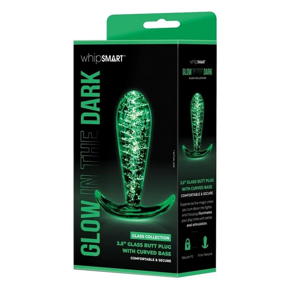 Whipsmart Glass Plug Curve Base 3.5