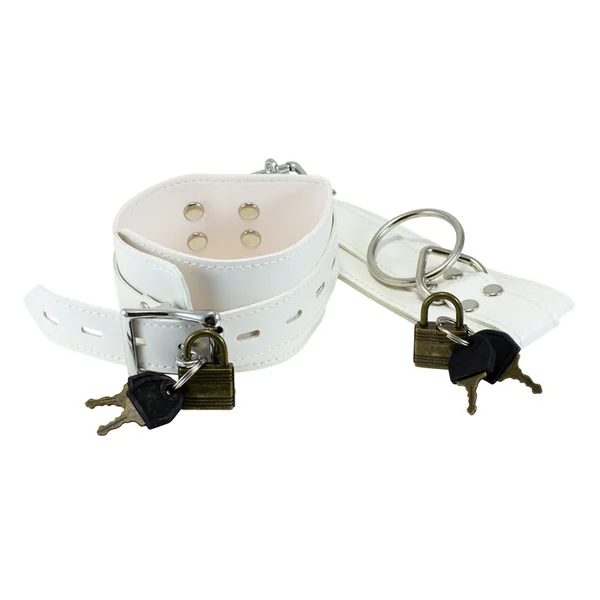 White Handcuffs - Packed In Sealed Foil Bags