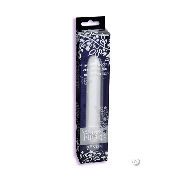 White Nights 7 Inch Waterproof Velvet Touch Adult Vibrator