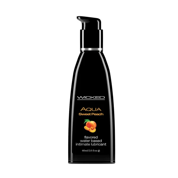Wicked Aqua Flavored Water Based Lubricant Sweet Peach 2 Ounce